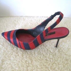 Authentic Carolina Herrera Insignia Sling Back Pumps